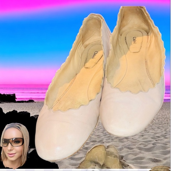 Chloe Lauren Scalloped Ballet Flats - Picture 1 of 3